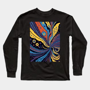 Abstract Colorful Eye Swirl Long Sleeve T-Shirt